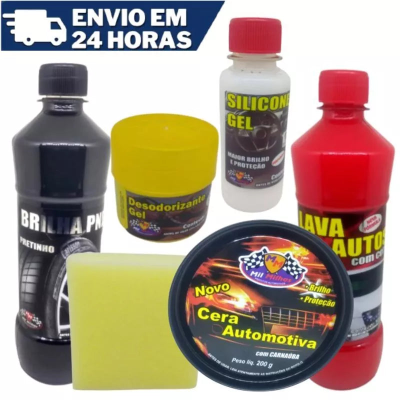 Kit Completo de Limpeza Automotiva