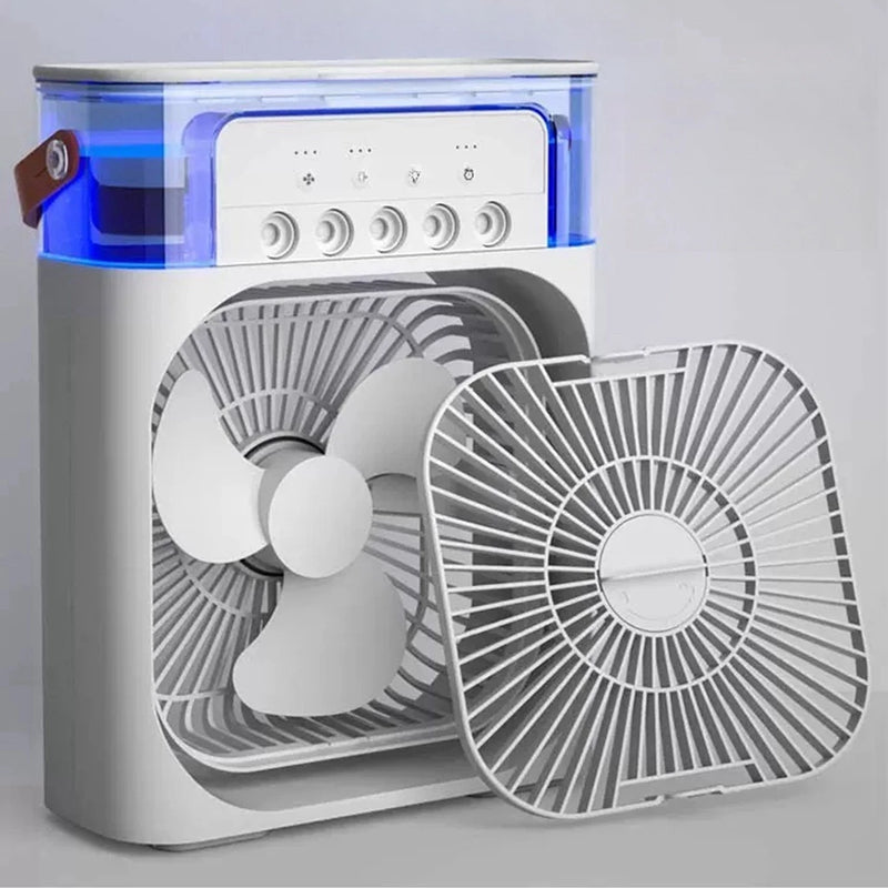 Mini Ventilador, Climatizador e Umidificador de Ar