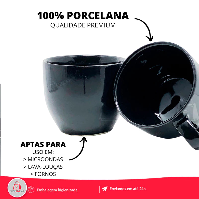 Jogo de Xicara de Porcelana