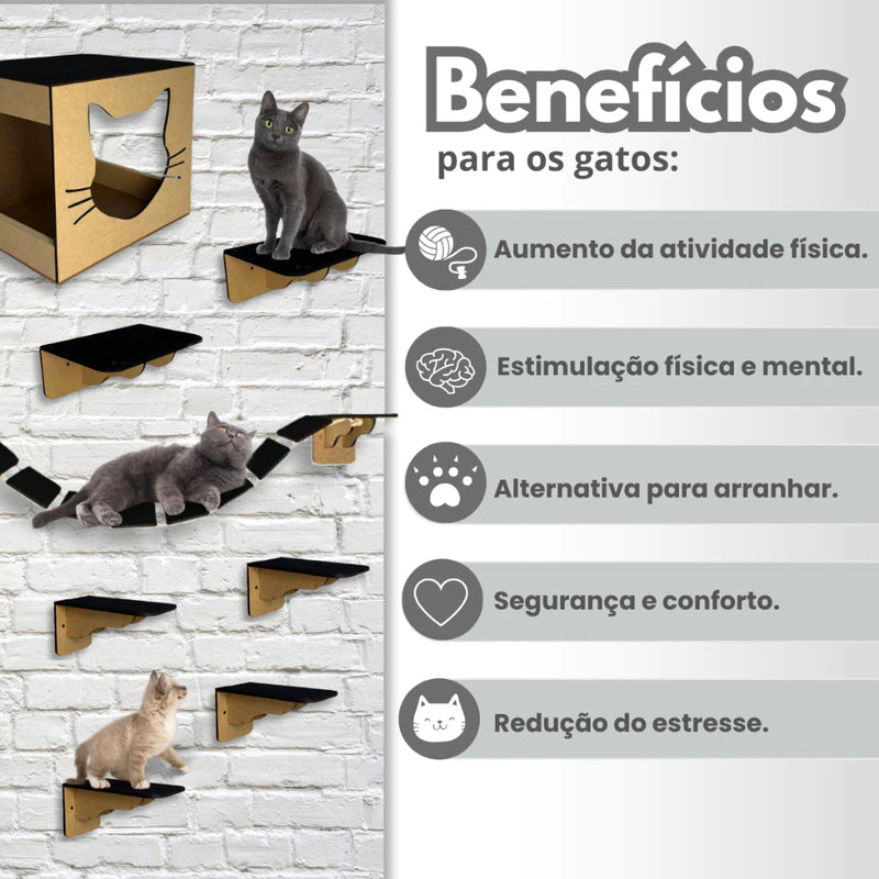 Kit Playground para Gatos 8 Pçs