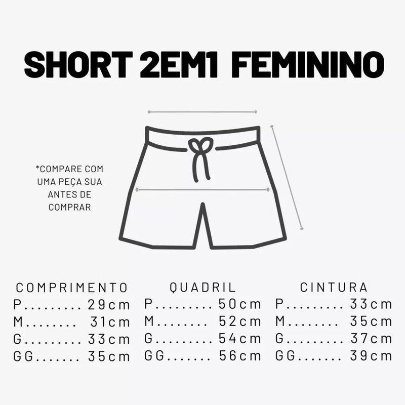 Short 2 em 1 PACO Dry Fit