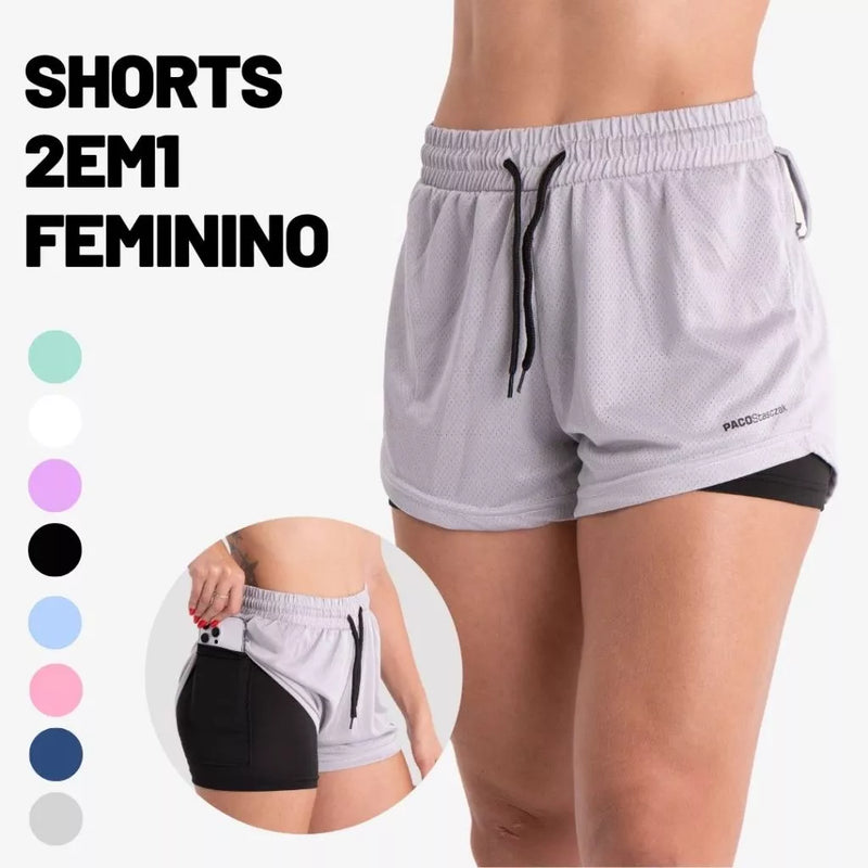 Short 2 em 1 PACO Dry Fit