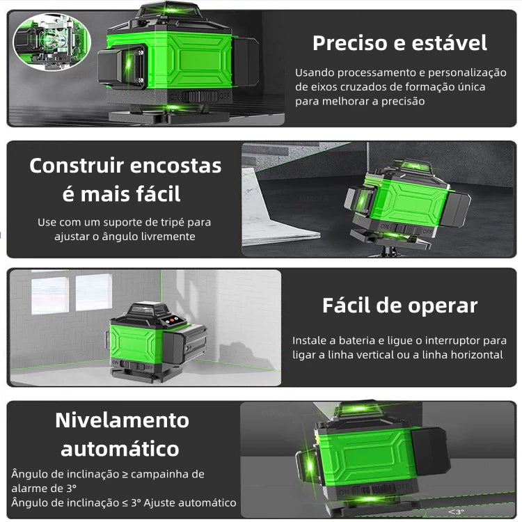 Nível a Laser 360° Verde