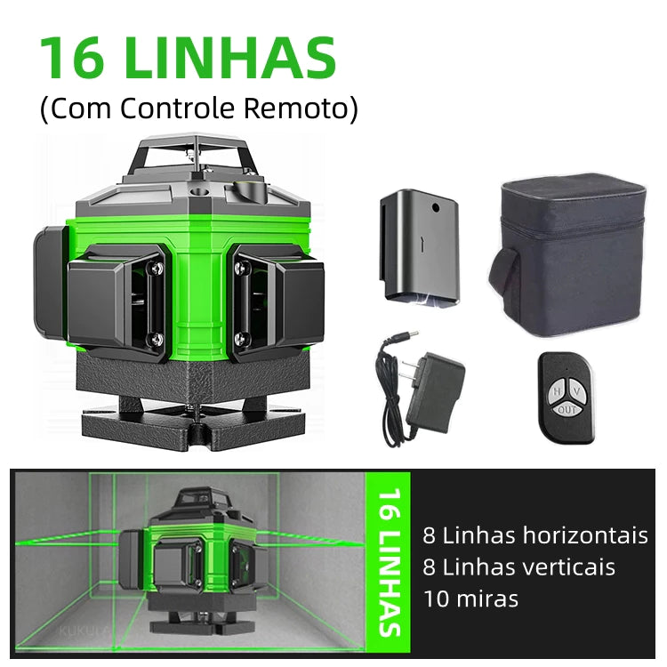 Nível a Laser 360° Verde