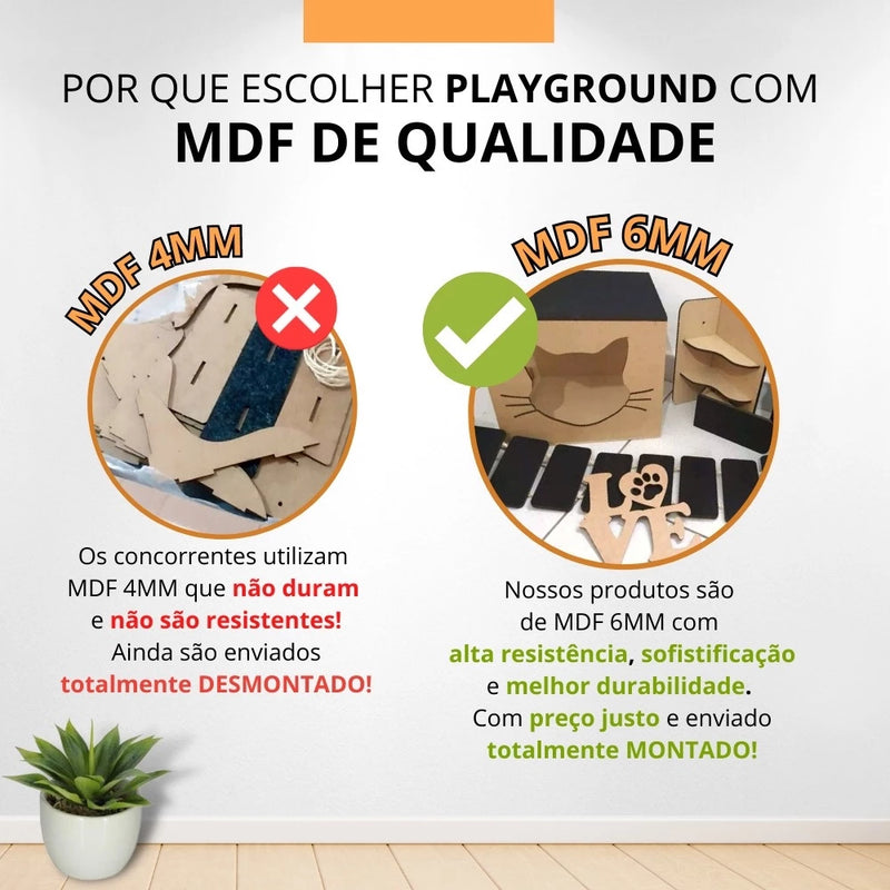 Kit Playground para Gatos 8 Pçs