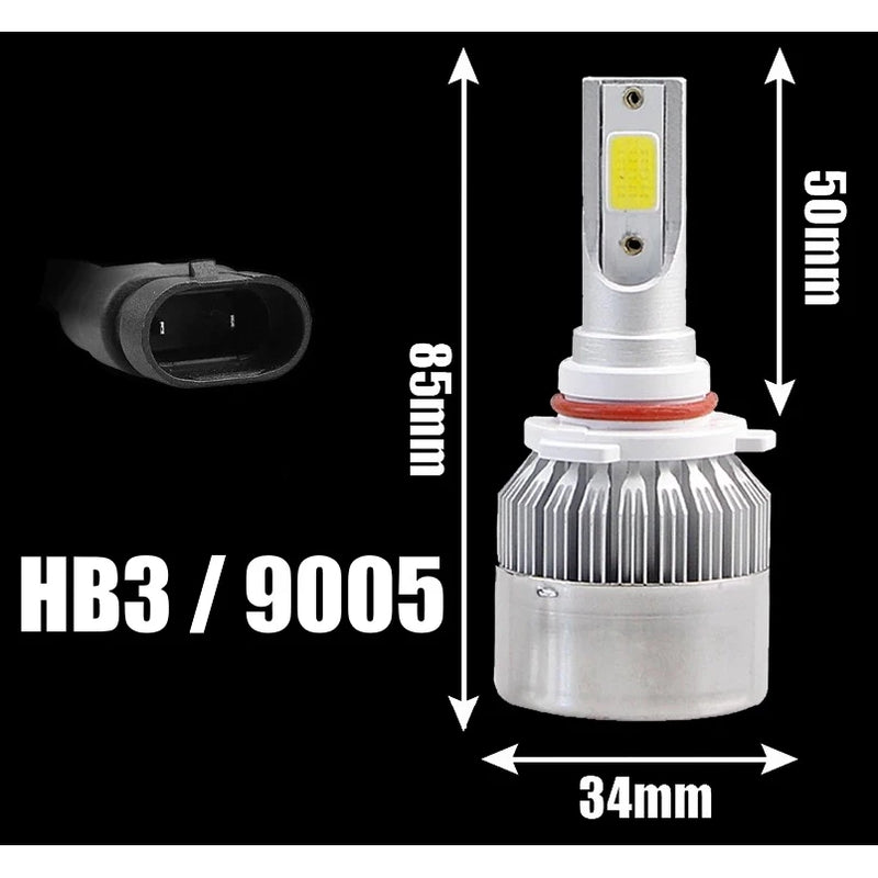 Lâmpadas C6 Farol de Carro LED 6000K