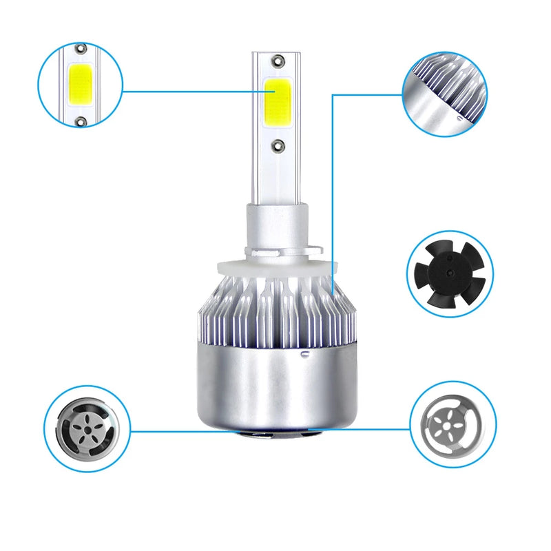 Lâmpadas C6 Farol de Carro LED 6000K