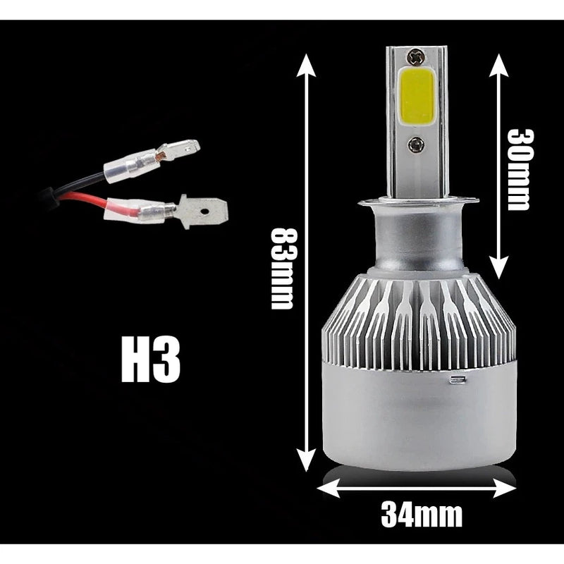 Lâmpadas C6 Farol de Carro LED 6000K