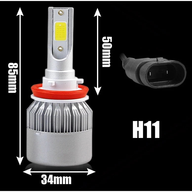 Lâmpadas C6 Farol de Carro LED 6000K