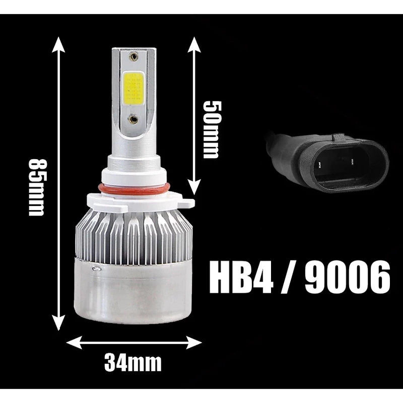 Lâmpadas C6 Farol de Carro LED 6000K