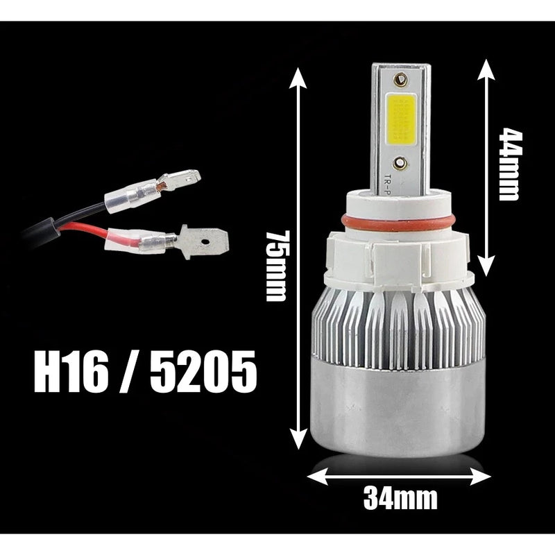 Lâmpadas C6 Farol de Carro LED 6000K