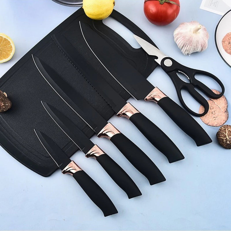 Kit de Cozinha Elegance 19 Peças - Utensílios de Luxo com Tábua em Silicone