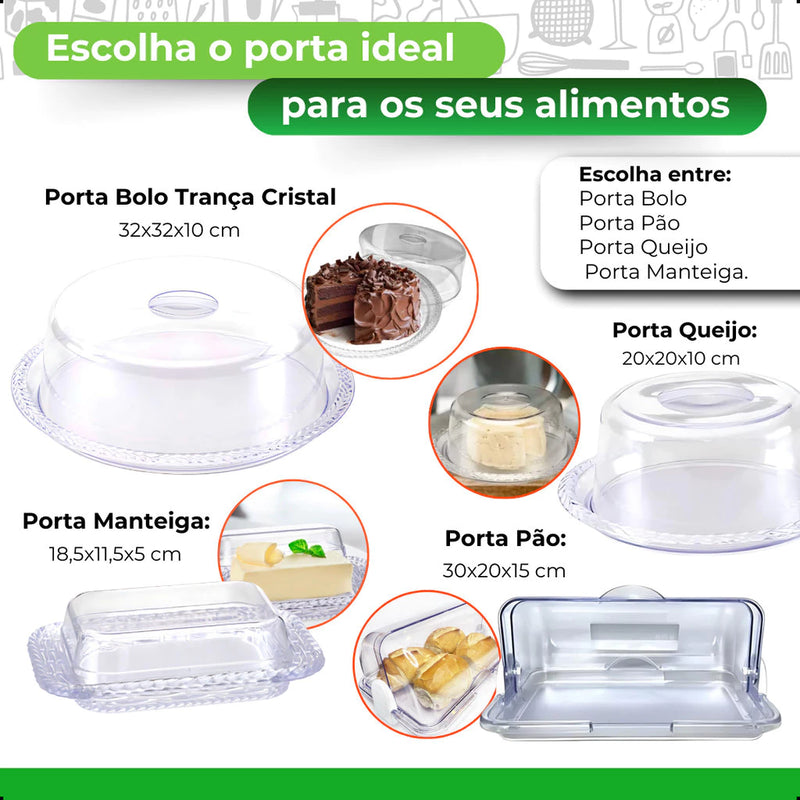 Conjunto Cristal & Sabor - Café da Manhã Elegante e Prático para Sua Mesa